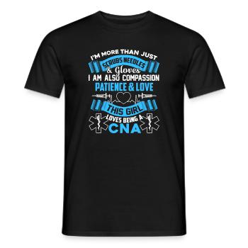 CNA Loves Being A CNA - Men's T-Shirt - black - Front - AI Model Male 178 light (178cm)