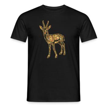 Gazelle Geometric - Men's T-Shirt - black - Front - AI Model Male 178 light (178cm)