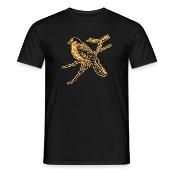 Goldfinch Geometric - Men's T-Shirt - black - Front - AI Model Male 178 light (178cm)