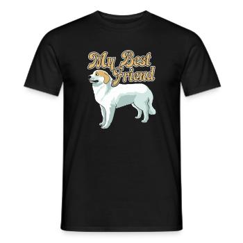 Great Pyrenees Is My Best Friend - Men's T-Shirt - black - Front - AI Model Male 178 light (178cm)