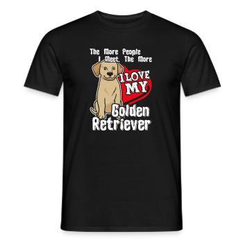 I Love My Golden Retriever - Men's T-Shirt - black - Front - AI Model Male 178 light (178cm)