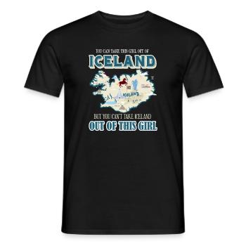 Iceland Girl - Men's T-Shirt - black - Front - AI Model Male 178 light (178cm)