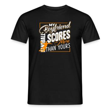 Handball My Handball Boyfriend Scores - Men's T-Shirt - black - Front - AI Model Male 178 light (178cm)