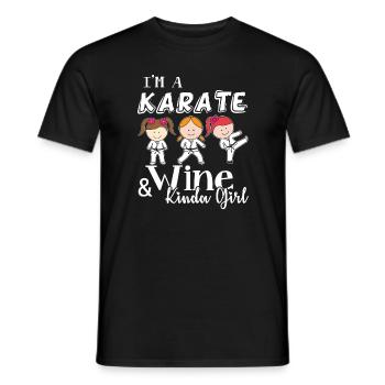 And Wine Kinda Girl - Men's T-Shirt - black - Front - AI Model Male 178 light (178cm)