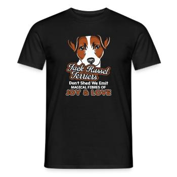 Jack Russell Terrier Joy And Love - Men's T-Shirt - black - Front - AI Model Male 178 light (178cm)