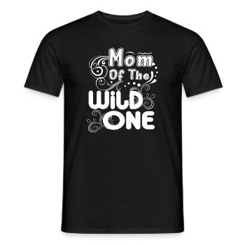 Mother's Day Gifts Mom Of The Wild One - Men's T-Shirt - black - Front - AI Model Male 178 light (178cm)