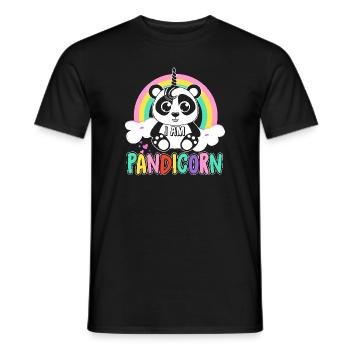 Panda I Am Pandicorn - Men's T-Shirt - black - Front - AI Model Male 178 light (178cm)