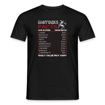 Sagittarius Facts Horoscope Sign Of Zodiac - Men's T-Shirt - black - Front - AI Model Male 178 light (178cm)