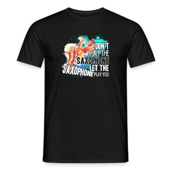 Saxophone Let Saxophone Play You - Men's T-Shirt - black - Front - AI Model Male 178 light (178cm)