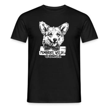 I Love Pembroke Welsh Corgi - Men's T-Shirt - black - Front - AI Model Male 178 light (178cm)