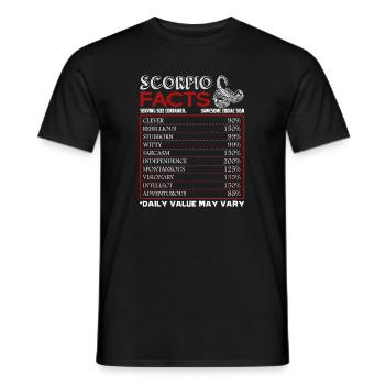 Scorpio Facts Horoscope Sign Of Zodiac - Men's T-Shirt - black - Front - AI Model Male 178 light (178cm)