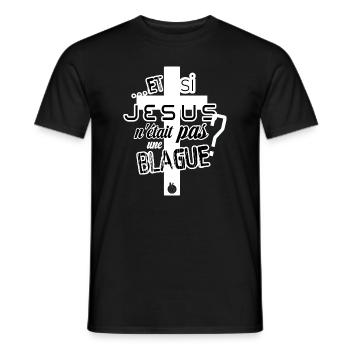 Logo Blanc Noir - T-shirt homme - noir - Devant - AI Model Male 178 light (178cm)