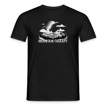 Mountain Mountains Hiking Hiking Climbing - Men's T-Shirt - black - Front - AI Model Male 178 light (178cm)