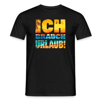 Brauche Urlaub Burnout Stress ausruhen Erholung - Männer T-Shirt - Schwarz - Vorne - AI Model Male 178 light (178cm)
