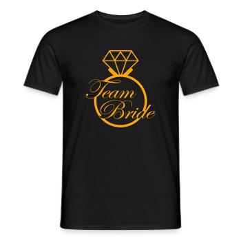 Équipe mariée - T-shirt homme - noir - Devant - AI Model Male 178 light (178cm)