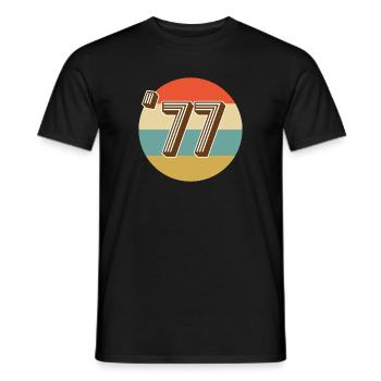 1977 Vintage Jahrgang - Männer T-Shirt - Schwarz - Vorne - AI Model Male 178 light (178cm)