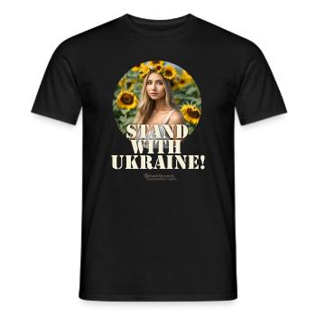 Ukraine - Männer T-Shirt - Schwarz - Vorne - AI Model Male 178 light (178cm)
