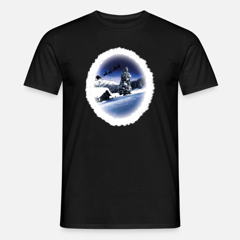 Christmas sledding - Men's T-Shirt - black