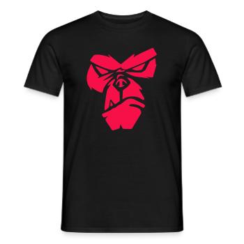 Poker Face | Gorille, Singe, Animaux, Bien-être animal - T-shirt homme - noir - Devant - AI Model Male 178 light (178cm)
