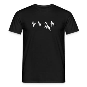Escalade de rythme cardiaque - T-shirt homme - noir - Devant - AI Model Male 178 light (178cm)