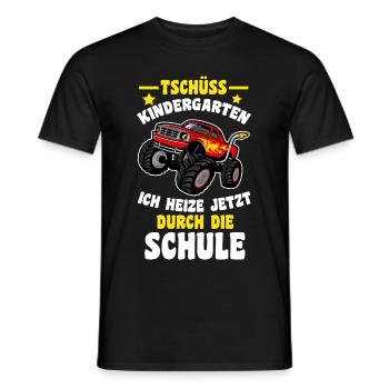 Scolarisation Monster Truck Au revoir à la maternelle - T-shirt homme - noir - Devant - AI Model Male 178 light (178cm)