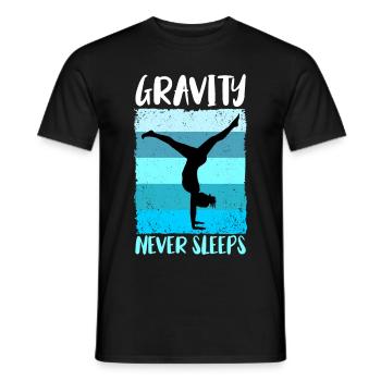Yoga - Männer T-Shirt - Schwarz - Vorne - AI Model Male 178 light (178cm)