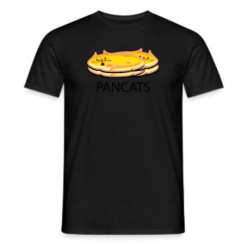 Crêpes Chats - T-shirt homme - noir - Devant - AI Model Male 178 light (178cm)