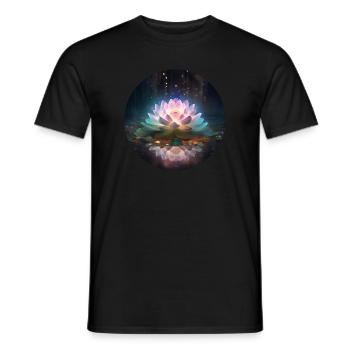 Cadeau Fleur de Lotus Fleur de Vie Renouveau - T-shirt homme - noir - Devant - AI Model Male 178 light (178cm)