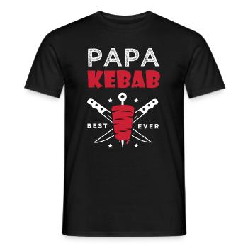 papa kebab cadeau papa chef meilleur kebab - T-shirt homme - noir - Devant - AI Model Male 178 light (178cm)