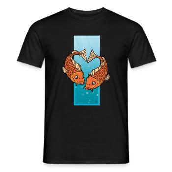 The Pisces-heart - Männer T-Shirt - Schwarz - Vorne - AI Model Male 178 light (178cm)