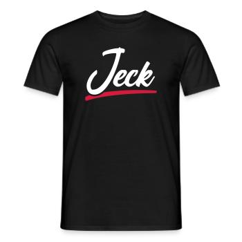 JECK | KÖLN | RHEINLAND - Männer T-Shirt - Schwarz - Vorne - AI Model Male 178 light (178cm)