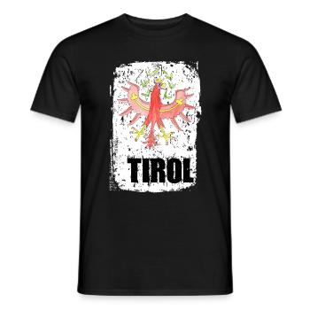 Tirol Aquarell Österreich Geschenksidee - Männer T-Shirt - Schwarz - Vorne - AI Model Male 178 light (178cm)