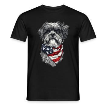 Lhasa Apso - Männer T-Shirt - Schwarz - Vorne - AI Model Male 178 light (178cm)