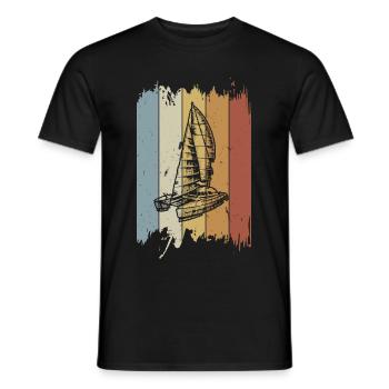 Catamaran - Men's T-Shirt - black - Front - AI Model Male 178 light (178cm)