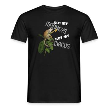 Not my Monkeys not my Circus - Männer T-Shirt - Schwarz - Vorne - AI Model Male 178 light (178cm)