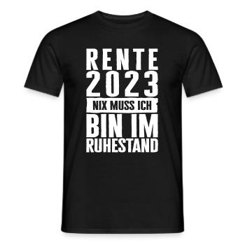 Rente 2023 - Geschenkidee zum Ausstand - Männer T-Shirt - Schwarz - Vorne - AI Model Male 178 light (178cm)