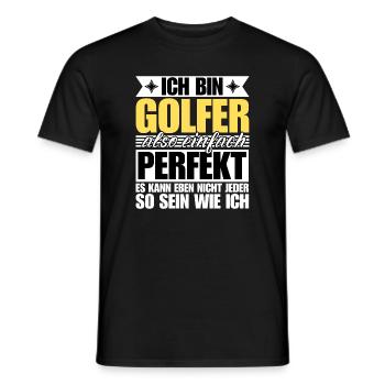 Perfekter Golfer - Männer T-Shirt - Schwarz - Vorne - AI Model Male 178 light (178cm)