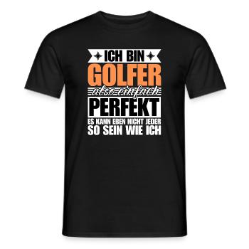 Perfekter Golfer - Männer T-Shirt - Schwarz - Vorne - AI Model Male 178 light (178cm)