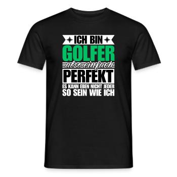 Perfekter Golfer - Männer T-Shirt - Schwarz - Vorne - AI Model Male 178 light (178cm)