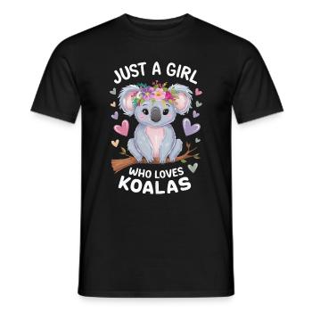 Koala Koala Koala Bear Animal - Men's T-Shirt - black - Front - AI Model Male 178 light (178cm)