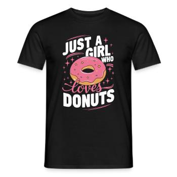 Donut Donuts Süßigkeiten Bagel - Männer T-Shirt - Schwarz - Vorne - AI Model Male 178 light (178cm)