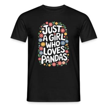 Pandabär Panda Tier Pandas - Männer T-Shirt - Schwarz - Vorne - AI Model Male 178 light (178cm)