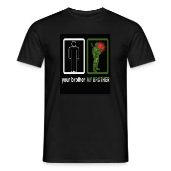 Cadeau de guerre de la marine de la police militaire des forces armées de Mariens - T-shirt homme - noir - Devant - AI Model Male 178 light (178cm)