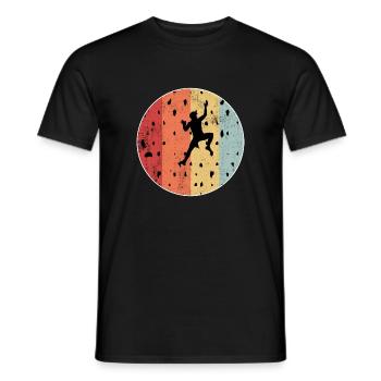 Bouldering Bouldern Artificial Climbing Sport Gift - Men's T-Shirt - black - Front - AI Model Male 178 light (178cm)