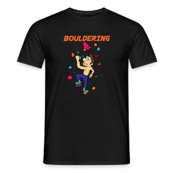 Bouldering Bouldern Artificial Climbing Sport Gift - Men's T-Shirt - black - Front - AI Model Male 178 light (178cm)