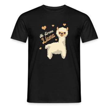 Llama Alpaca Animal Funny Trend Lama Rama Gift - Men's T-Shirt - black - Front - AI Model Male 178 light (178cm)
