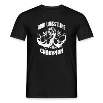 Cadeau de lutte contre le bras - T-shirt homme - noir - Devant - AI Model Male 178 light (178cm)