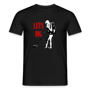 Detectorist Metal Fishing Detector Treasure Gift - Men's T-Shirt - black - Front - AI Model Male 178 light (178cm)