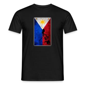 Philippinische Flaggenkarte Pilipinas Tagalog Filipino - Männer T-Shirt - Schwarz - Vorne - AI Model Male 178 light (178cm)