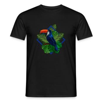 Toucan Tucan Tropical Bird Cool Jungle Animal Gift - T-shirt homme - noir - Devant - AI Model Male 178 light (178cm)